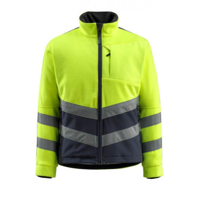 Fleece Jacket hi-vis yellow/dark navy
