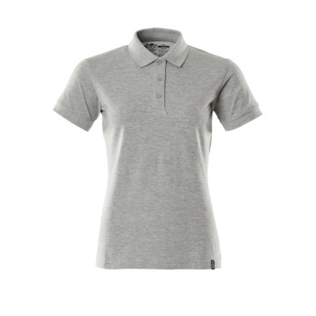 Polo shirt grey-flecked