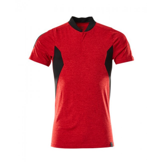 Polo shirt traffic red-flecked/black