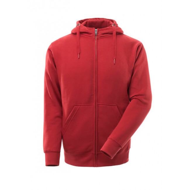 Hoodie with zipper red