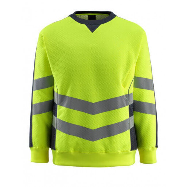 Sweatshirt hi-vis yellow/dark navy