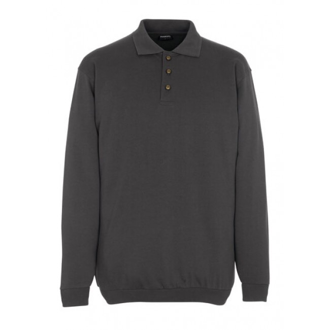 Polo Sweatshirt dark anthracite