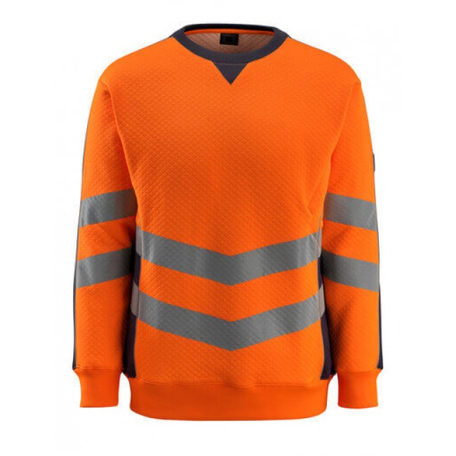 Sweatshirt hi-vis orange/dark navy