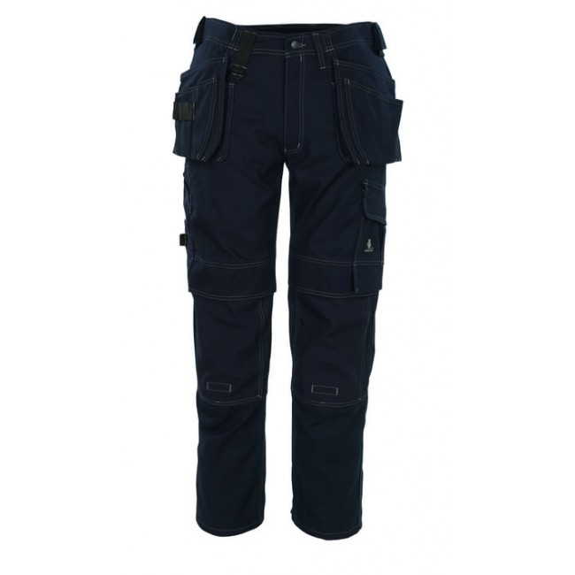 Trousers with kneepad pockets and holster pockets  navy