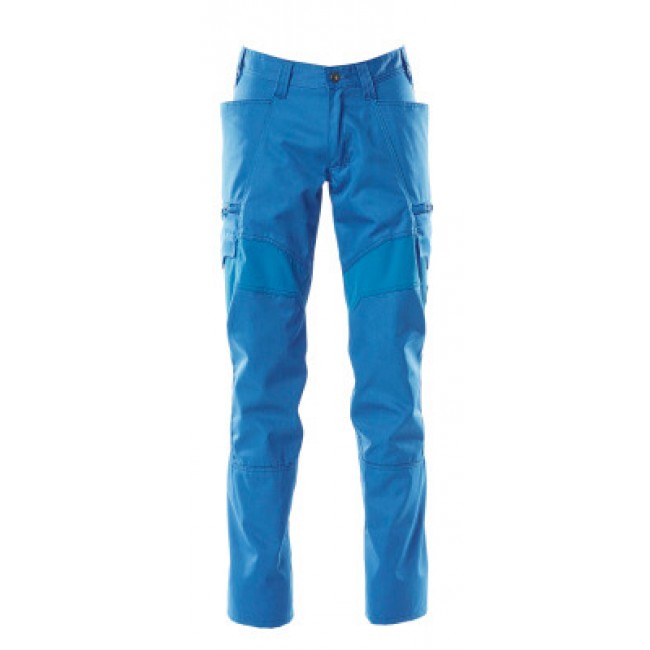 Trousers with thigh pockets azure blue