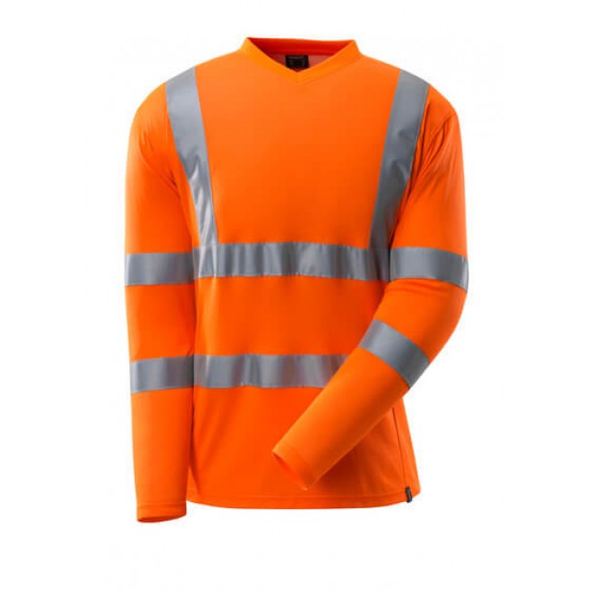 T-shirt, long-sleeved hi-vis orange