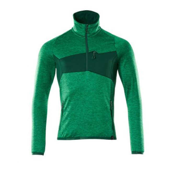 Fleece Jumper with half zip grass green/green Fleece Jumper with half zip grass green/green