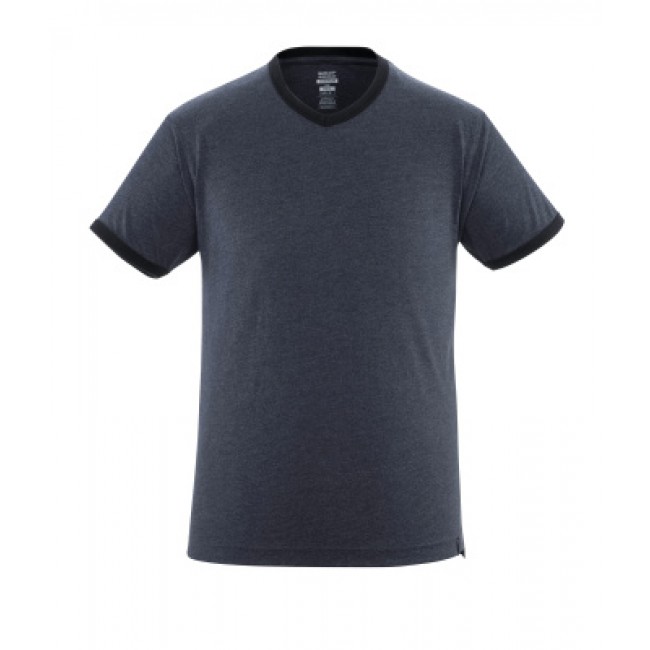 T-shirt washed dark blue denim