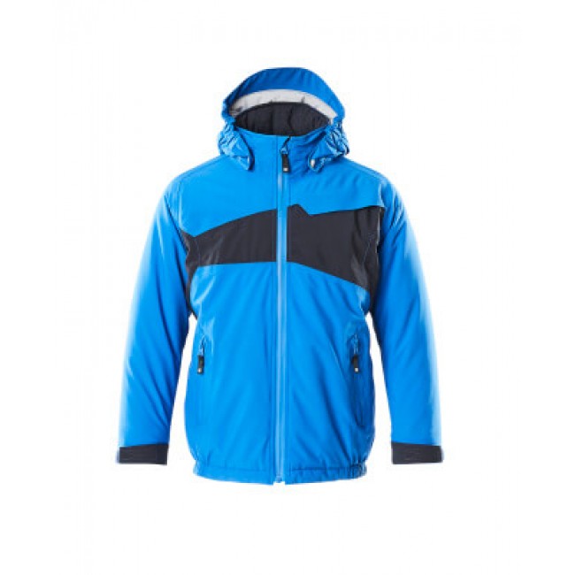 Winter Jacket for children azure blue/dark navy