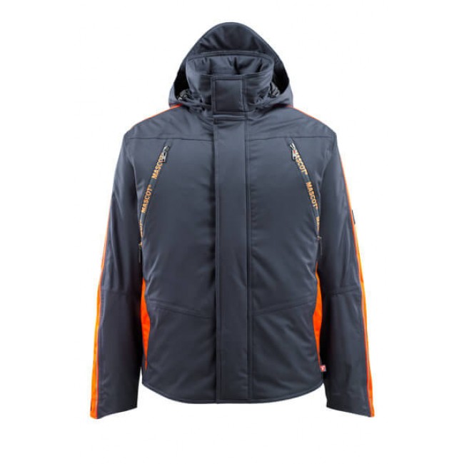Winter Jacket dark navy/hi-vis orange