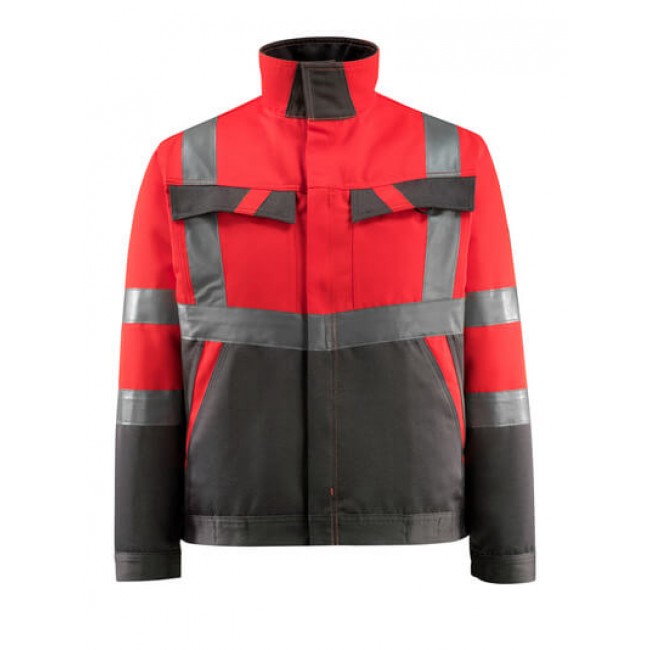 Jacket hi-vis red/dark anthracite