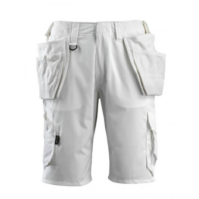 Shorts with holster pockets white
