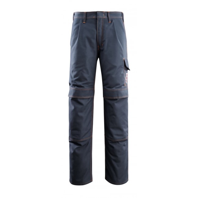 Trousers with kneepad pockets dark navy