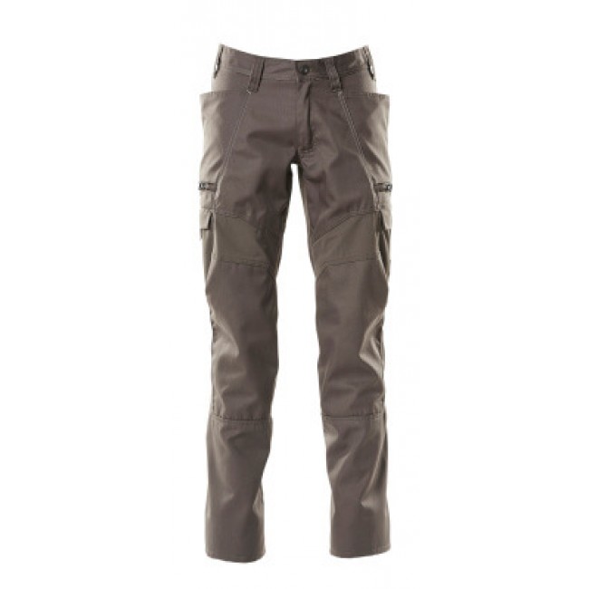 Trousers with thigh pockets dark anthracite