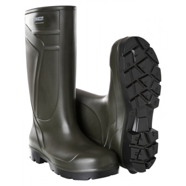 PU safety boots dark olive