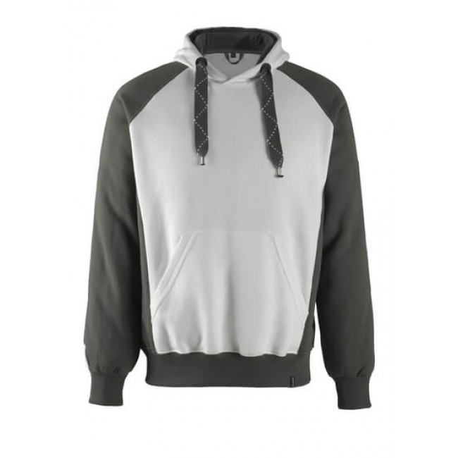 Hoodie white/dark anthracite