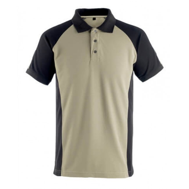 Polo shirt light khaki/black