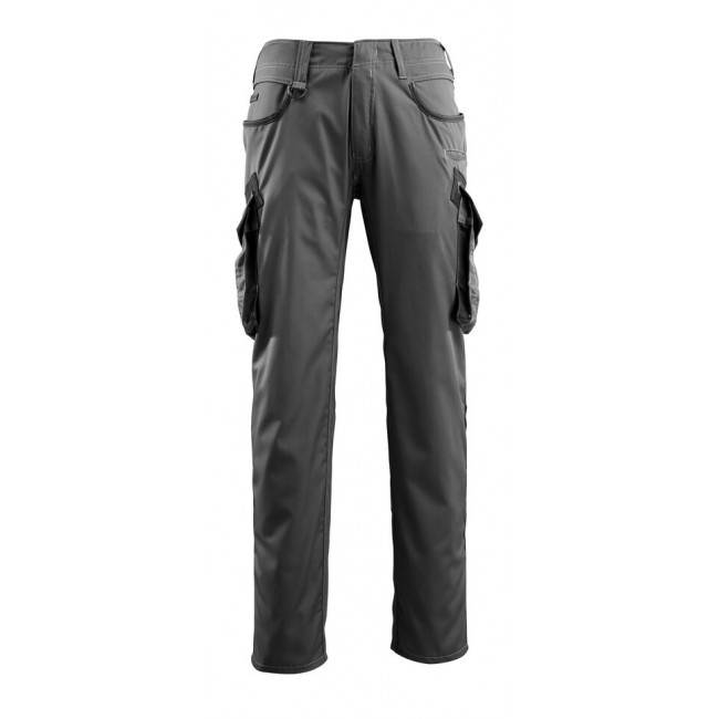 Trousers with thigh pockets dark anthracite/black