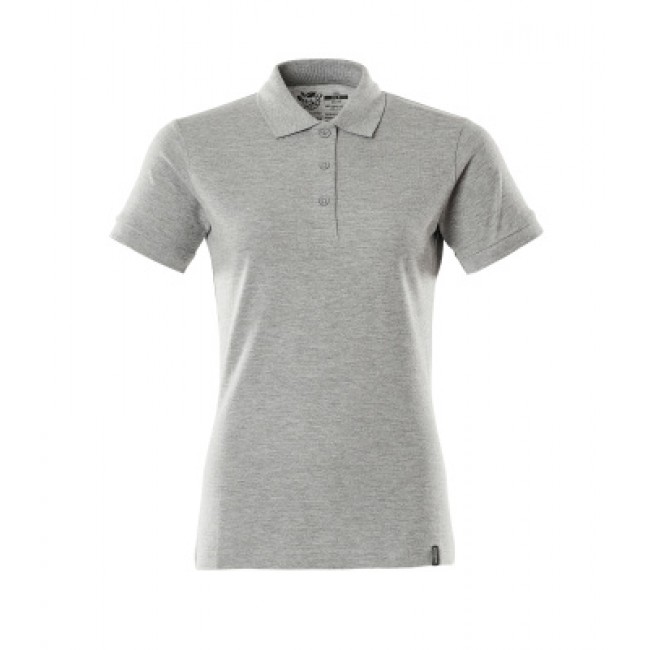 Polo shirt grey-flecked