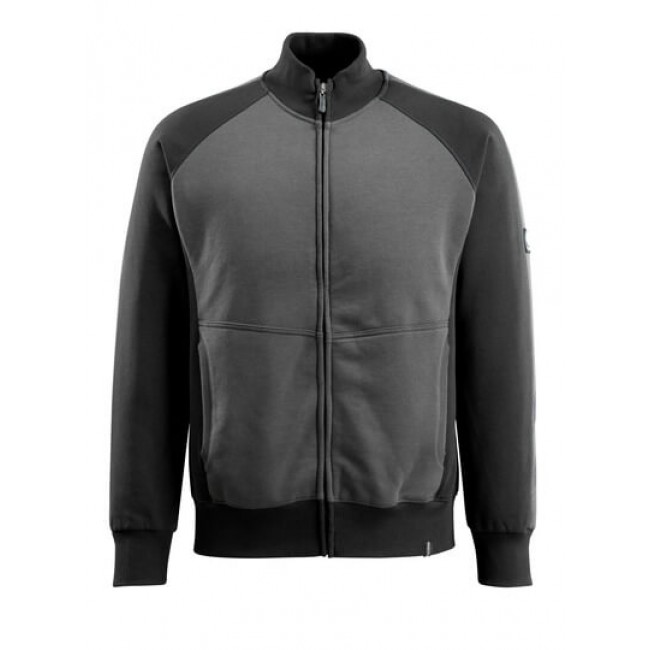 Sweatshirt with zipper dark anthracite/black