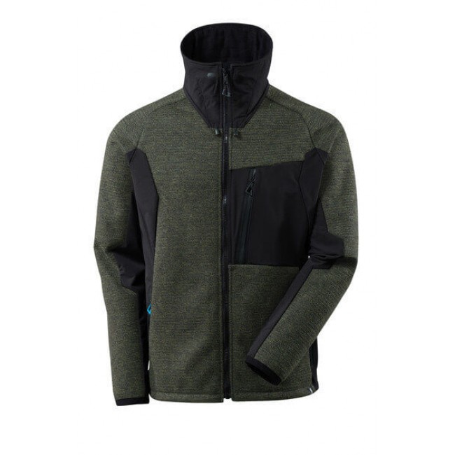 Knitted Jacket with zipper moss green/black Knitted Jacket with zipper moss green/black