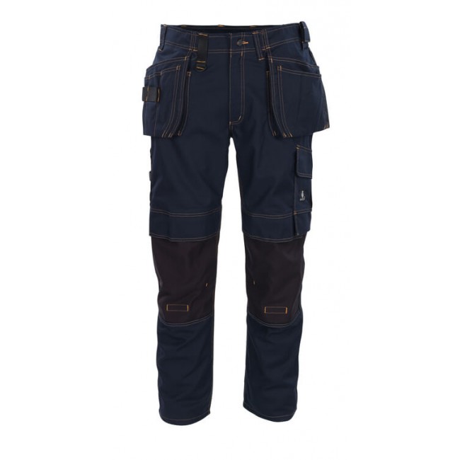 Trousers with kneepad pockets and holster pockets  dark navy