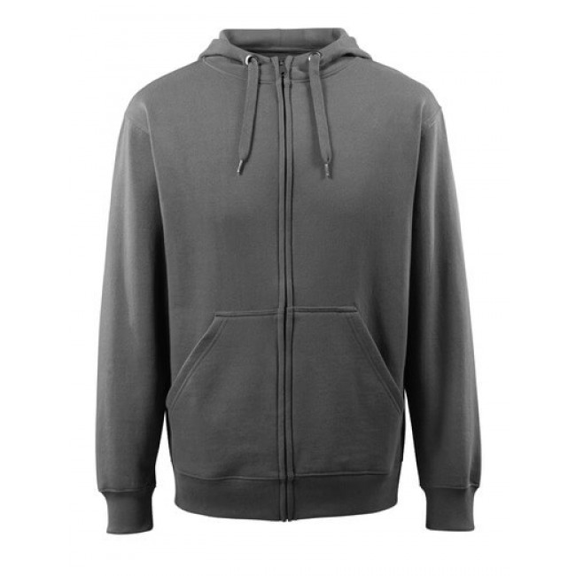 Hoodie with zipper dark anthracite