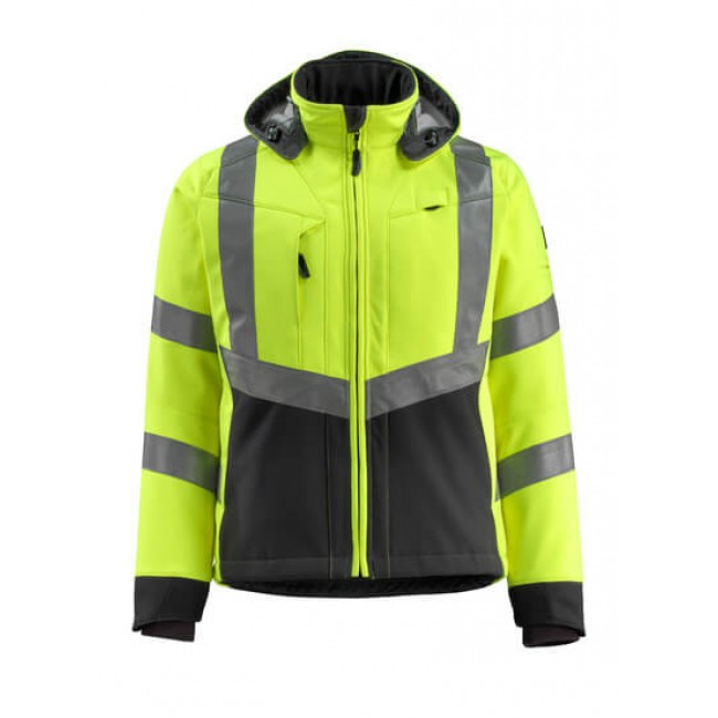 Softshell Jacket hi-vis yellow/black