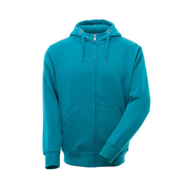 Hoodie with zipper petroleum