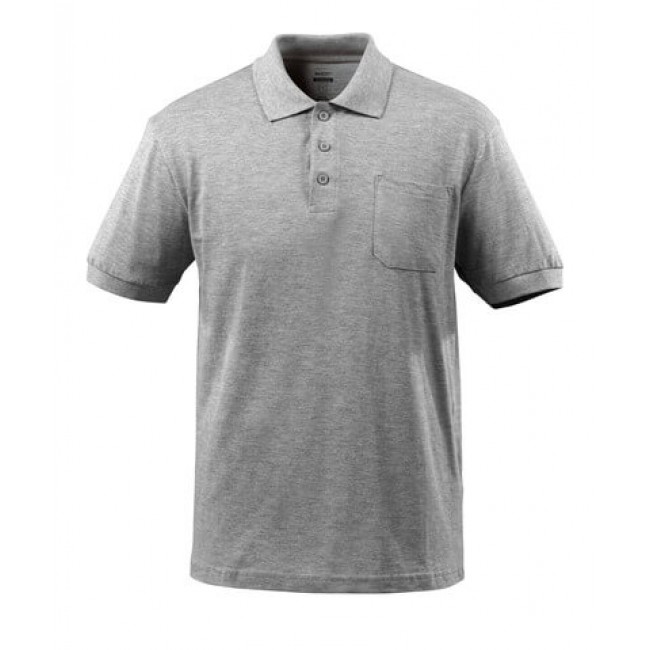 Polo Shirt with chest pocket grey-flecked