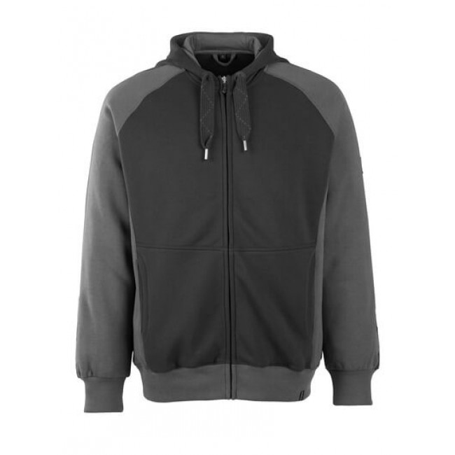 Hoodie with zipper black/dark anthracite