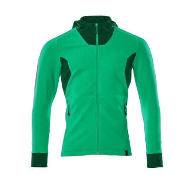 Hoodie with zipper grass green/green Hoodie with zipper grass green/green
