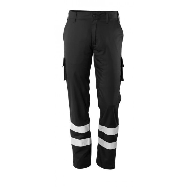 Trousers with thigh pockets black