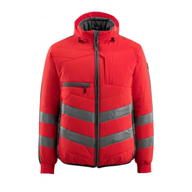 Jacket hi-vis red/dark anthracite
