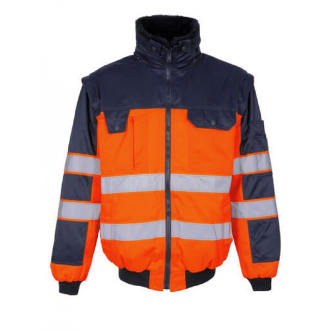Pilot Jacket hi-vis orange/navy
