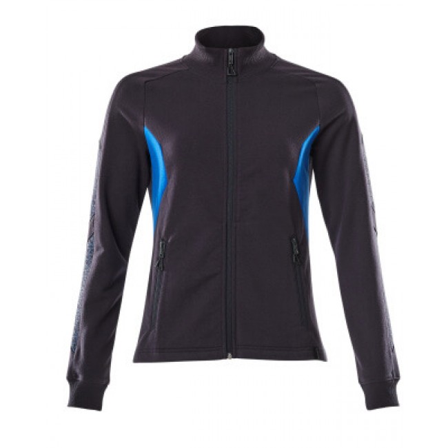 Sweatshirt with zipper dark navy/azure blue