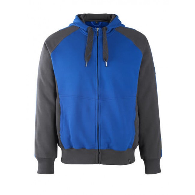 Hoodie with zipper royal/dark navy