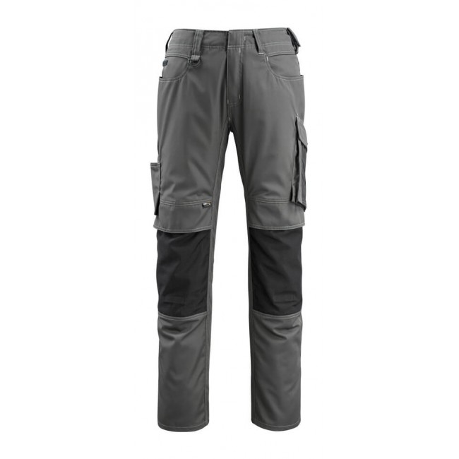 Trousers with kneepad pockets dark anthracite/black