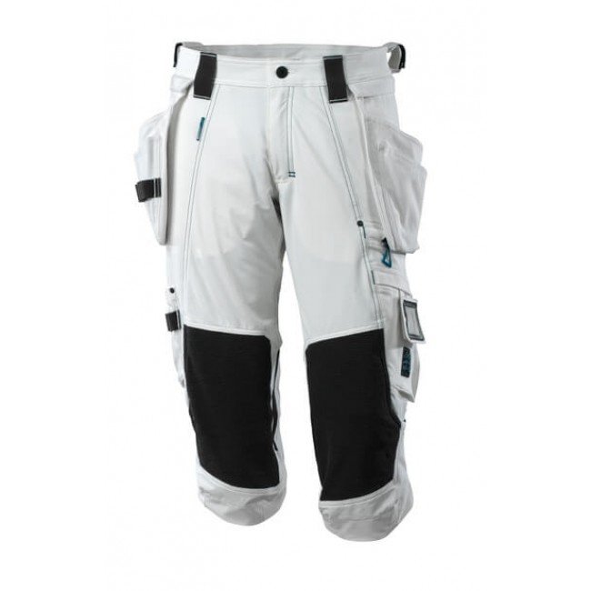 ¾ Length Trousers with kneepad pockets and holster pockets white