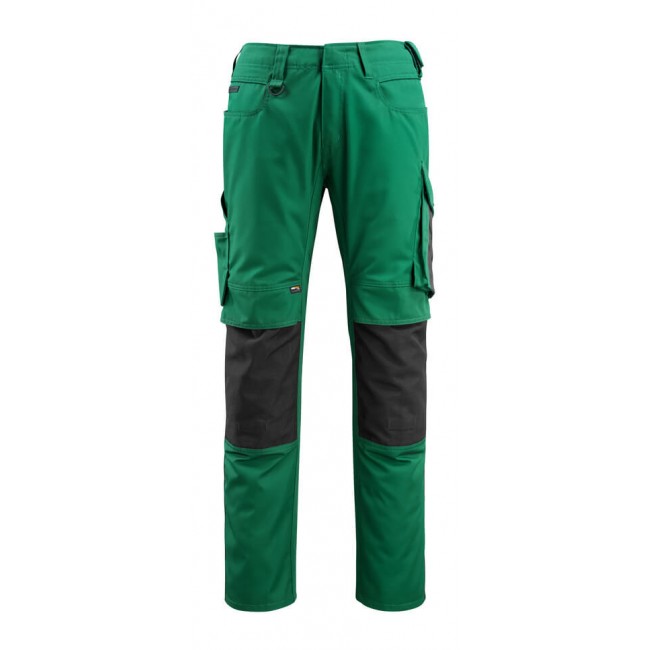 Trousers with kneepad pockets green/black