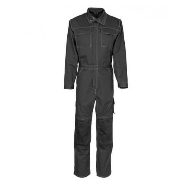 Boilersuit with kneepad pockets black