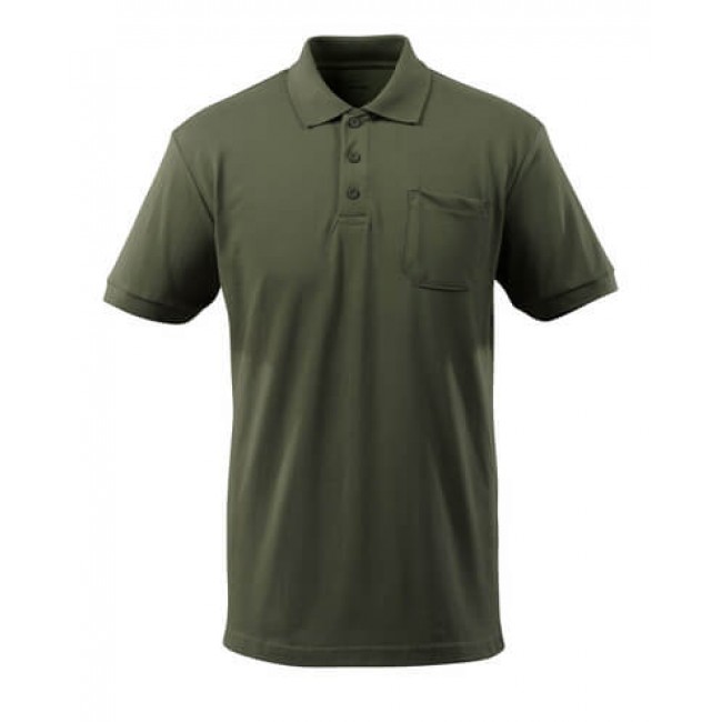 Polo Shirt with chest pocket moss green