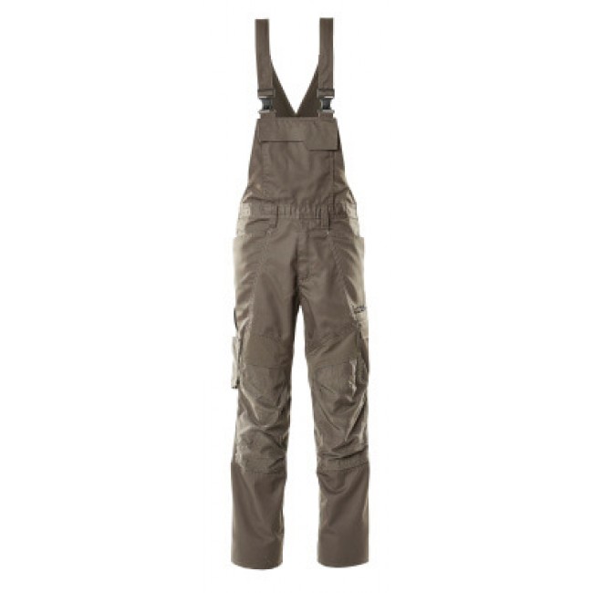 Bib & Brace with kneepad pockets dark anthracite