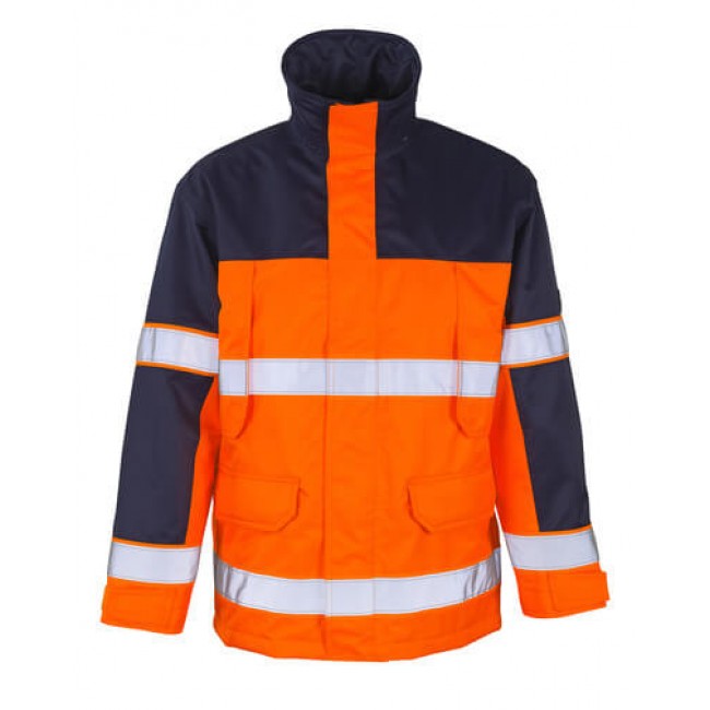 Parka Jacket hi-vis orange/navy