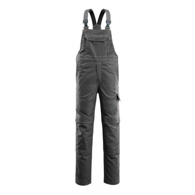 Bib & Brace with kneepad pockets dark anthracite