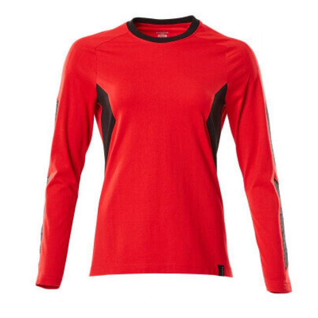 T-shirt, long-sleeved traffic red/black