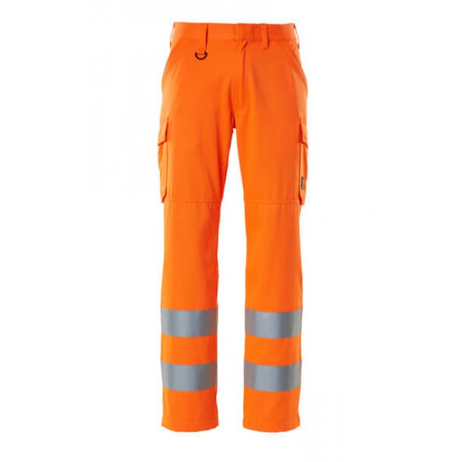 Trousers with thigh pockets hi-vis orange