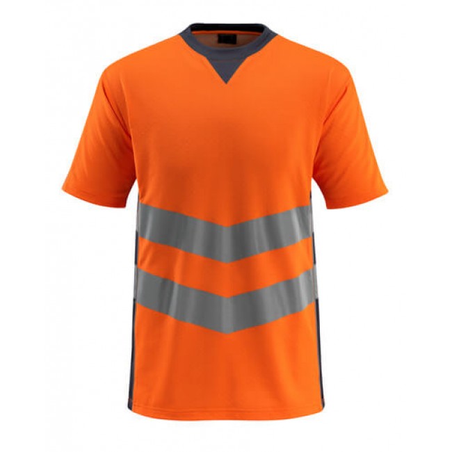 T-shirt hi-vis orange/dark navy