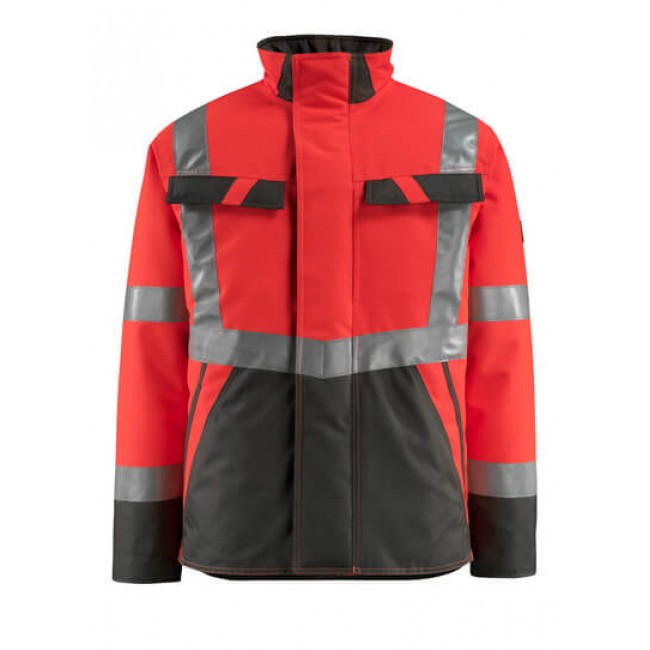 Winter Jacket hi-vis red/dark anthracite