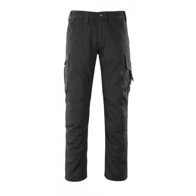 Trousers with thigh pockets black